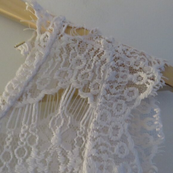 INTIMATELY FREE PEOPLE Daydream White Lace Bodycon Dress Fairy Boho - Size S - Picture 4 of 14